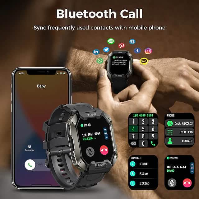 TANK M1 PRO Smart Watch 1.72 inch Smartwatch Fitness Watch