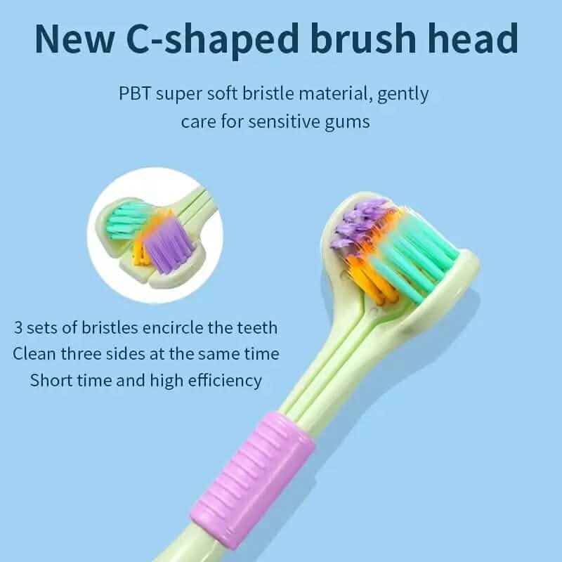 Threesided Soft Bristle Toothbrush