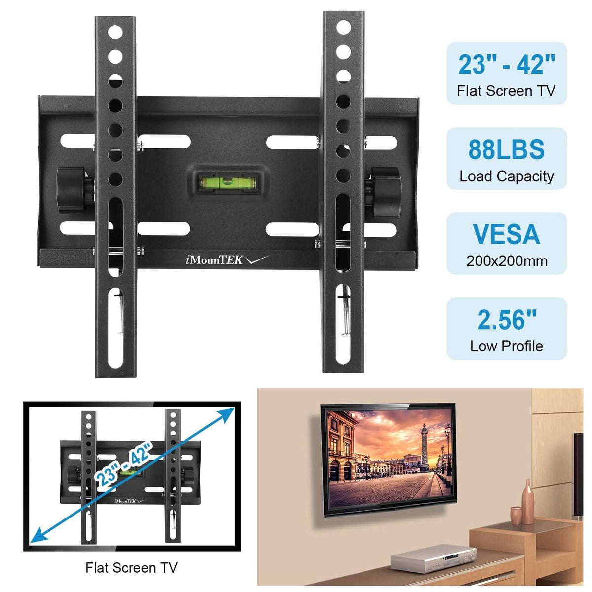 TV Wall Mount Bracket Tilt for 23"-42" LED/LCD/PLASMA Flat TV