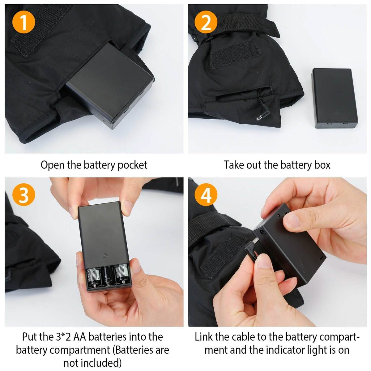 Unisex Battery Powered Heated Waterproof Gloves