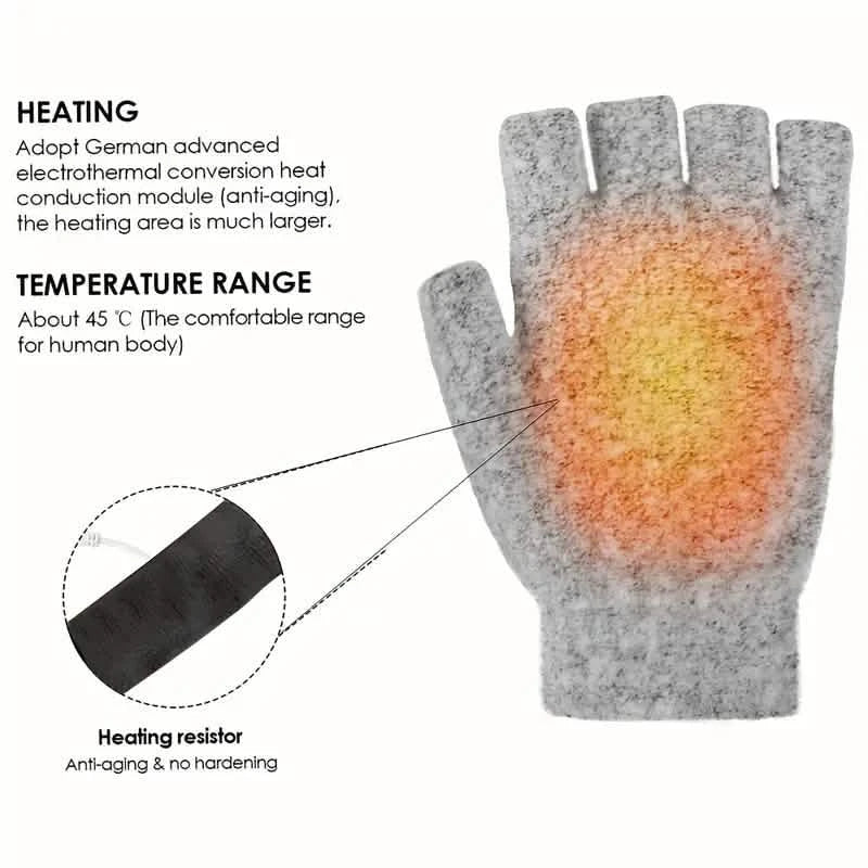 USB Electric Heating Adjustable Temperature Gloves