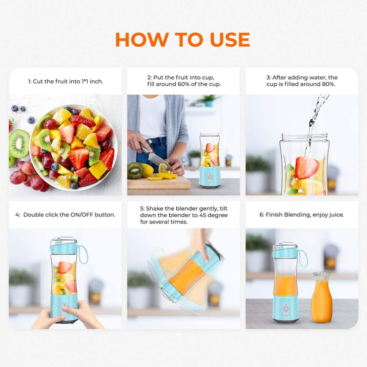 USB Rechargeable Portable Blender
