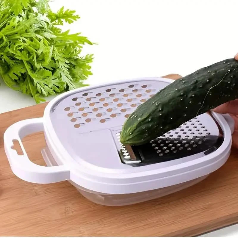 Vegetable Cutter With Lid And Drainer Basket