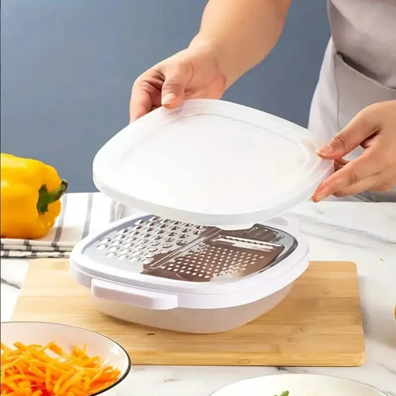 Vegetable Cutter With Lid And Drainer Basket