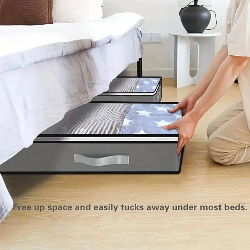 Versatile Under-Bed Storage Organizer with Reinforced Handles