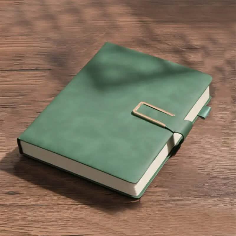 Vintage A5 Leatherbound Notebook with Personalized Soft Cover and Bookmark