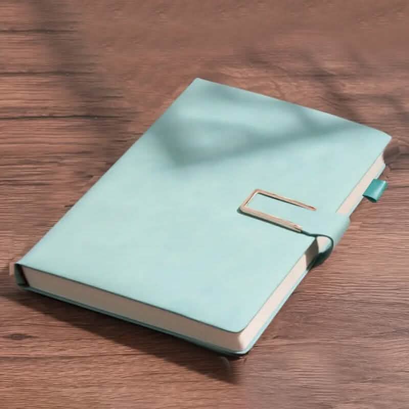 Vintage A5 Leatherbound Notebook with Personalized Soft Cover and Bookmark
