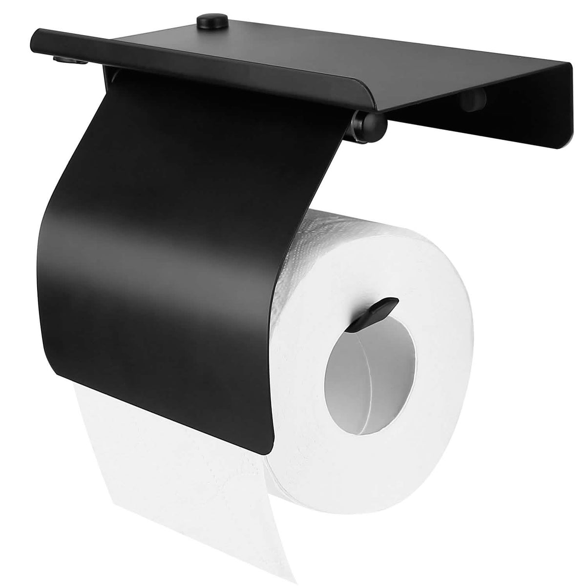 Wall Mounted Toilet Paper Holder with Phone Storage Rack