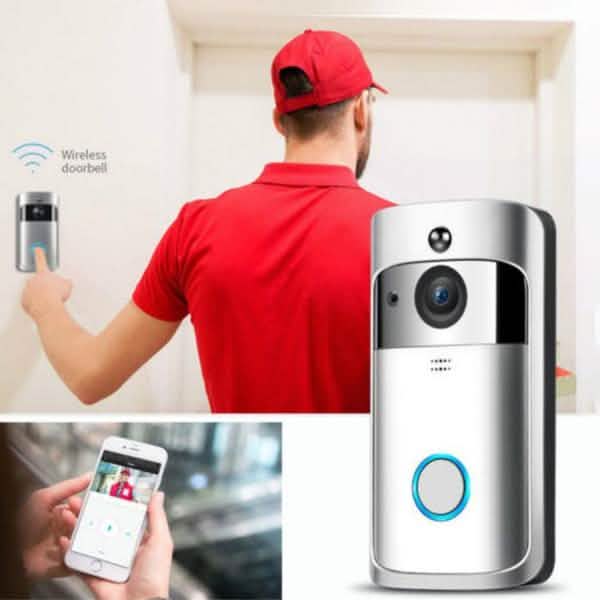 WiFi Wireless Video Doorbell Two-Way Talk Smart PIR Door Bell Security Camera HD