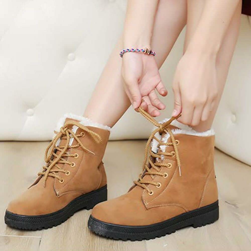 Winter Outdoor Flat Short Boots