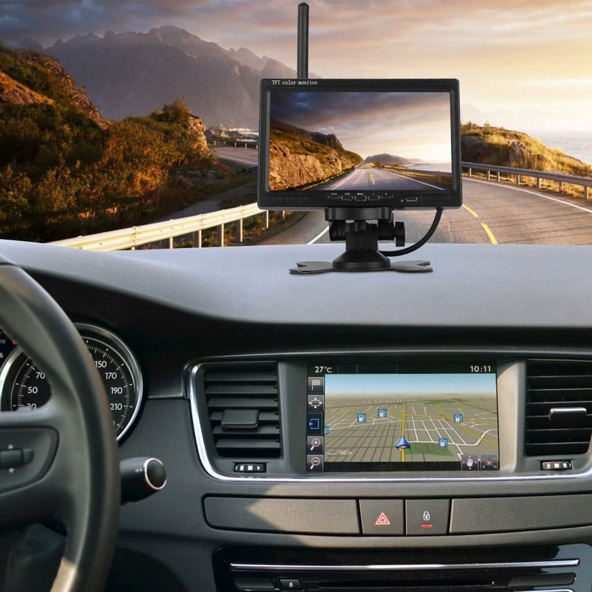 Wireless Backup Camera System Vehicle Rear View Monitor Kit