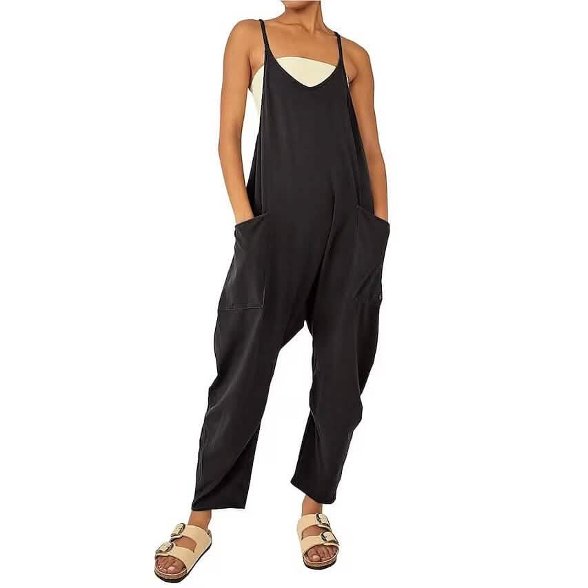 Women's Jumpsuit Maternity Solid Color V Neck Regular Fit Sleeveless