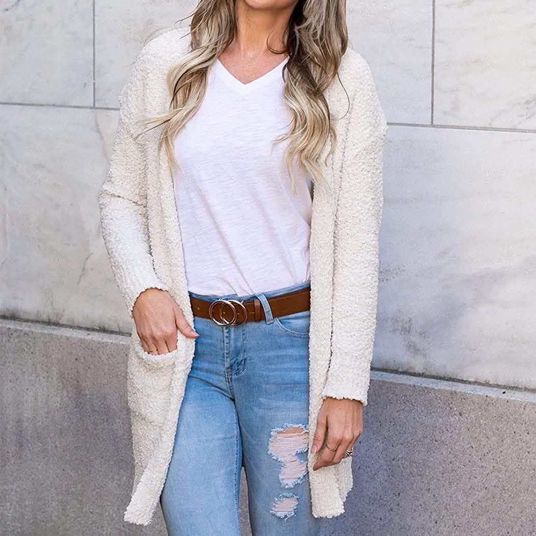 Women's Long-Sleeved Soft Chunky Knitted Sweater