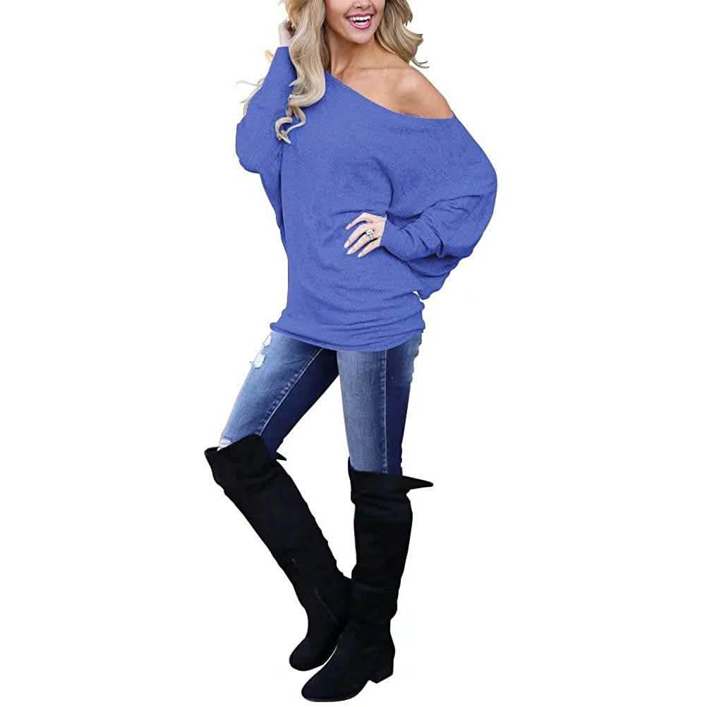 Women's Off-Shoulder Long-Sleeved Top