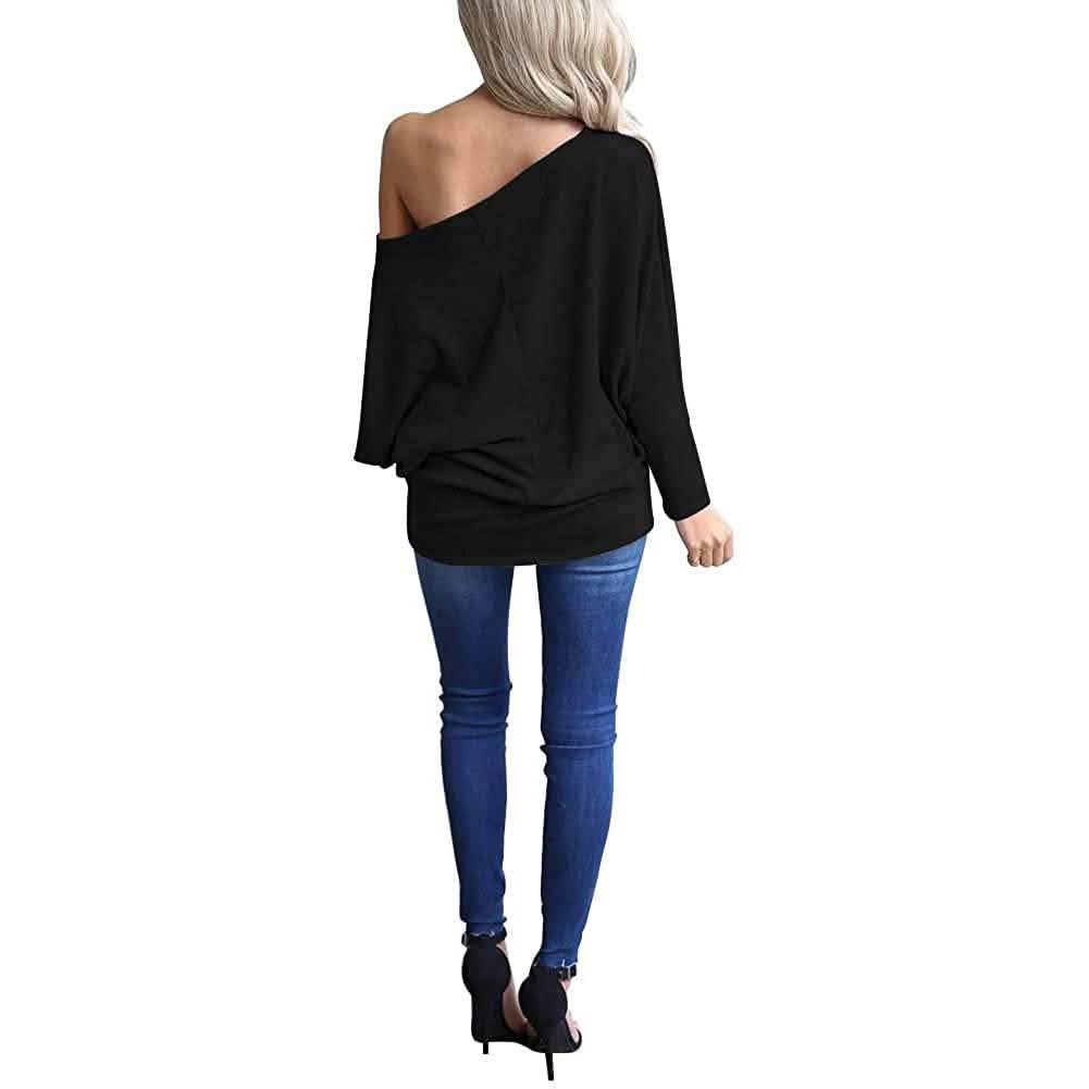 Women's Off-Shoulder Long-Sleeved Top