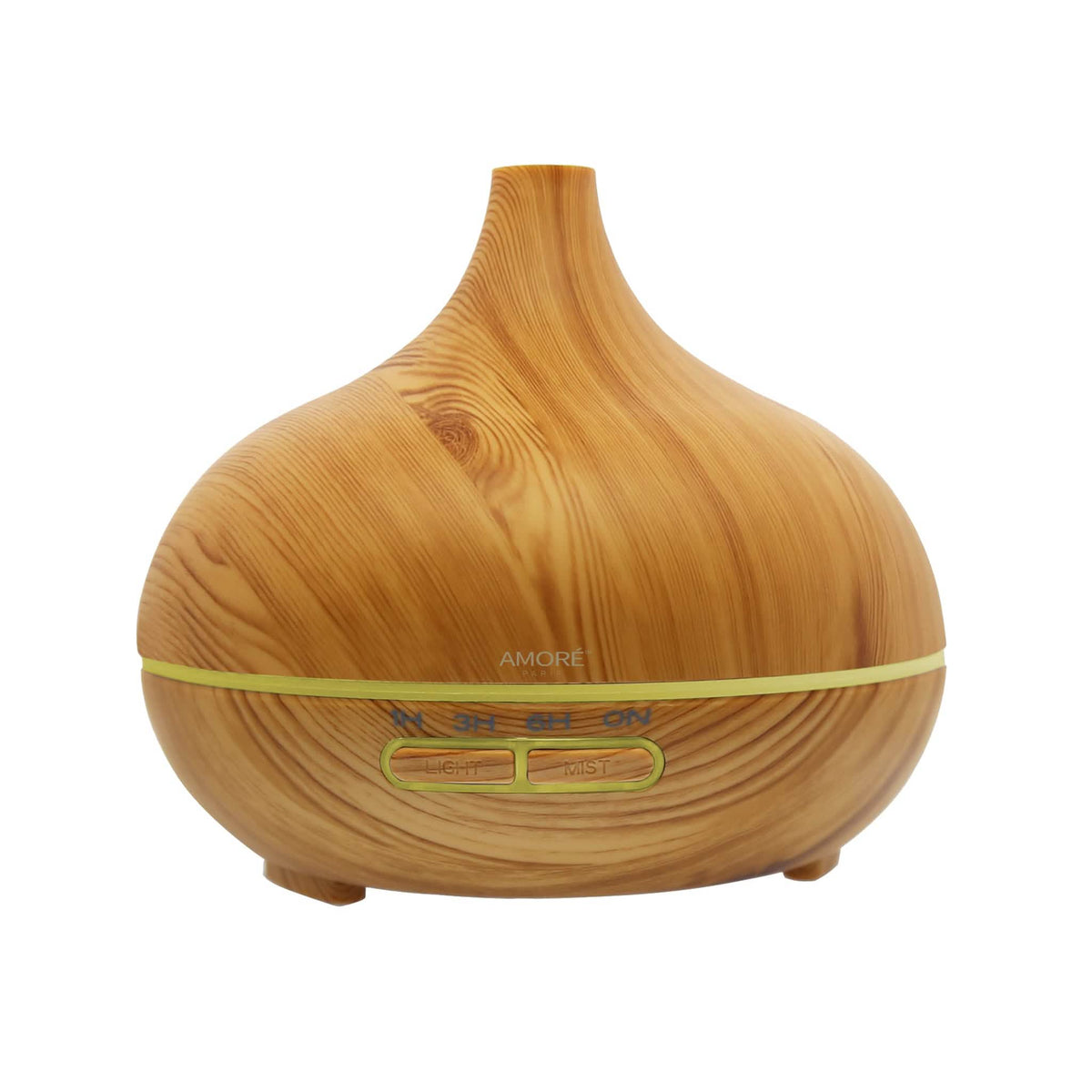 Wood Grain Ultrasonic Cool Mist Diffuser With 7 Color LED Lights